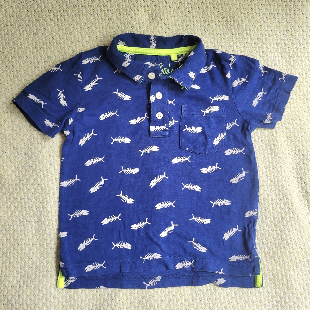 Mini Boden jersey polo shirt, GUC, size 3-4.
